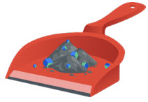 red dustpan